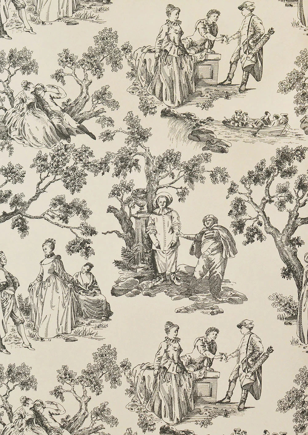 Fabric by the Yard - Toile de Jouy Hunt Collection