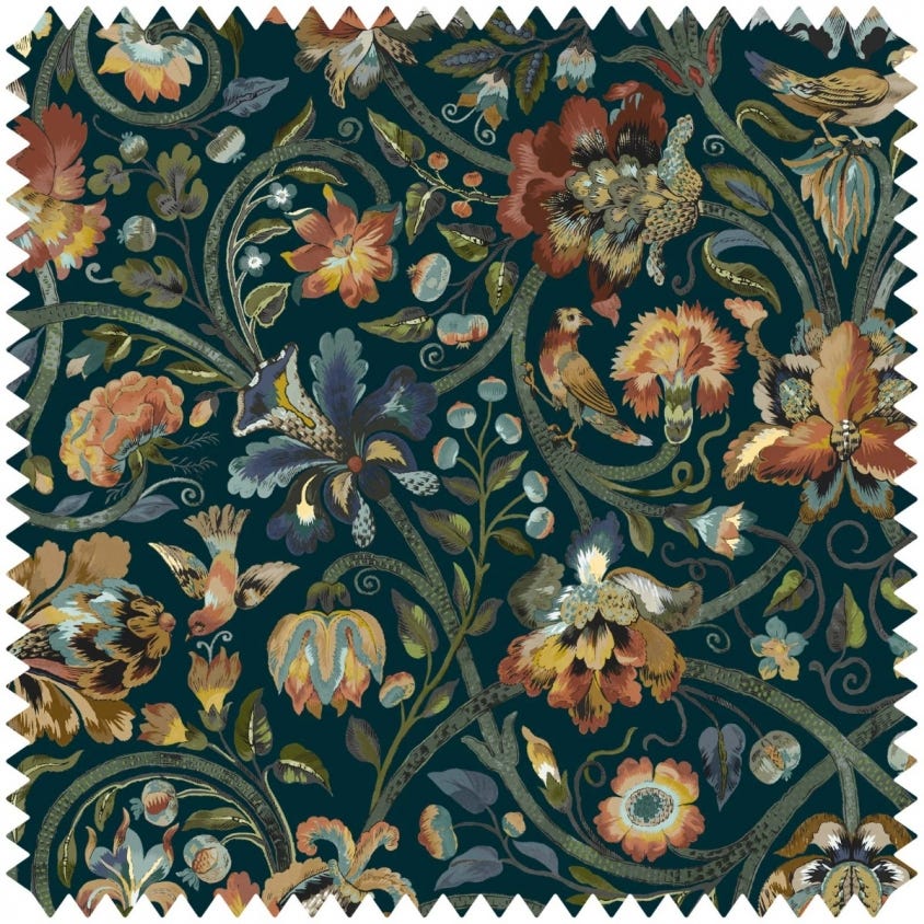 Gaia Velvet Fabric – Walnut Wallpaper