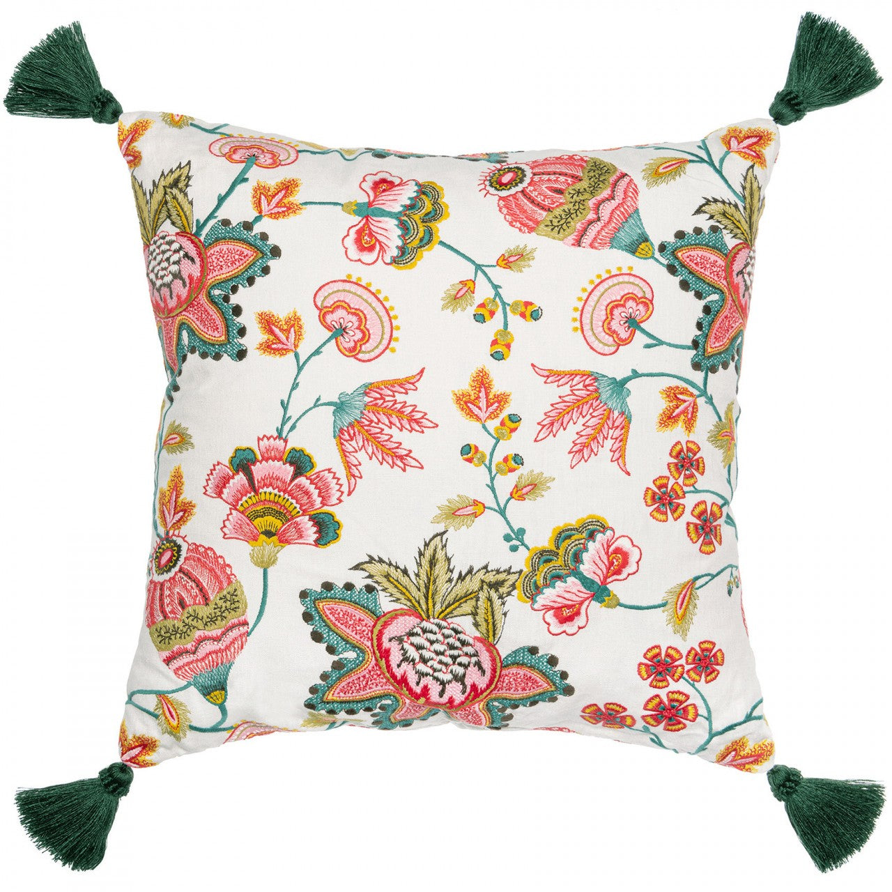 MIDSUMMER FLORAL Embroidered Cushion Lionheart Wallpaper