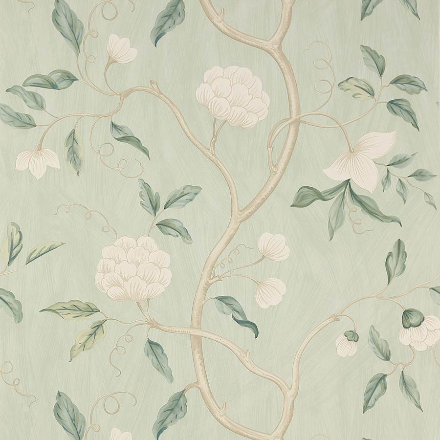 Snow Tree Wallpaper - Silver- Colefax & Fowler