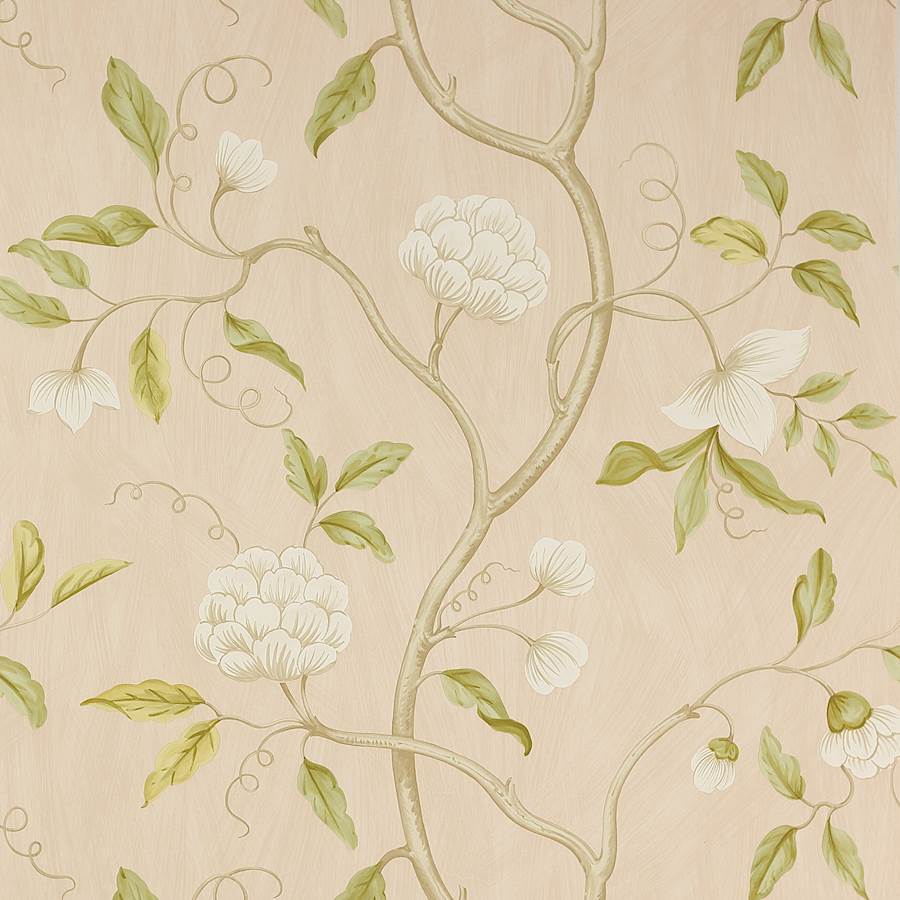 Snow Tree Wallpaper - Pink - Colefax & Fowler