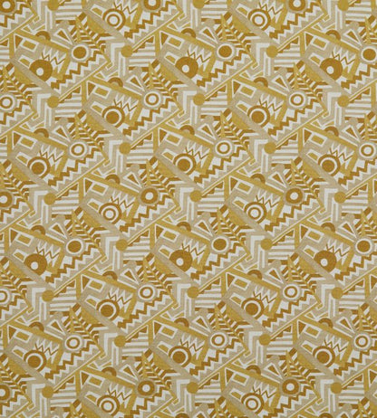 Zig Zag Linen Fabric - Yellow