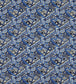 Zig Zag Linen Fabric - Blue