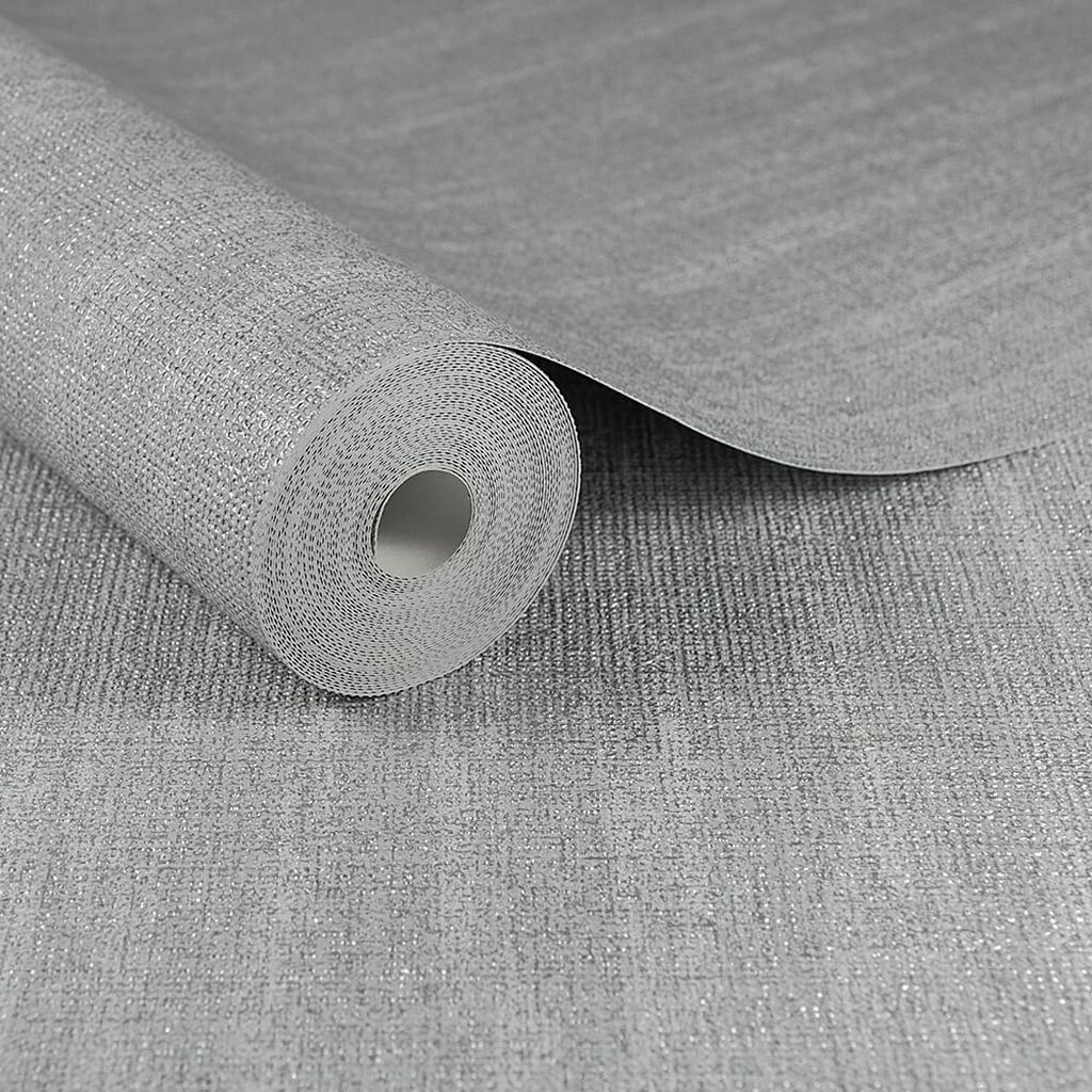 Chenille Wallpaper - Silver - Boutique Luxury