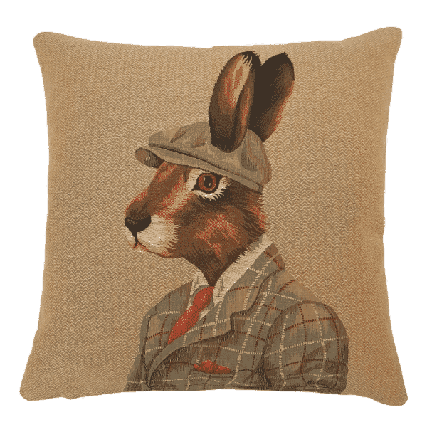 Mr Harry Hare Tapestry Cushion with Feather Filler 