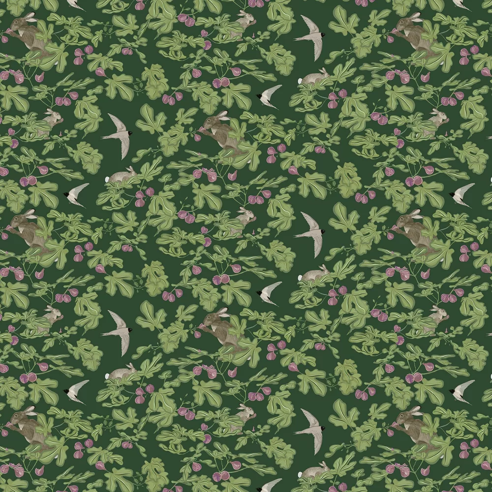 Fig Wallpaper - Green - Petronella Hall