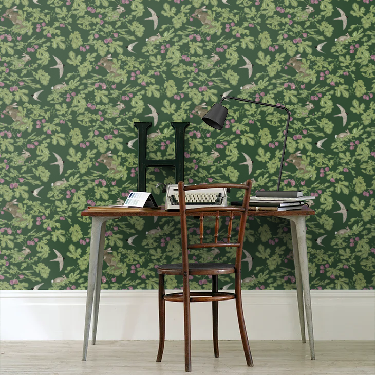 Fig Wallpaper - Green - Petronella Hall