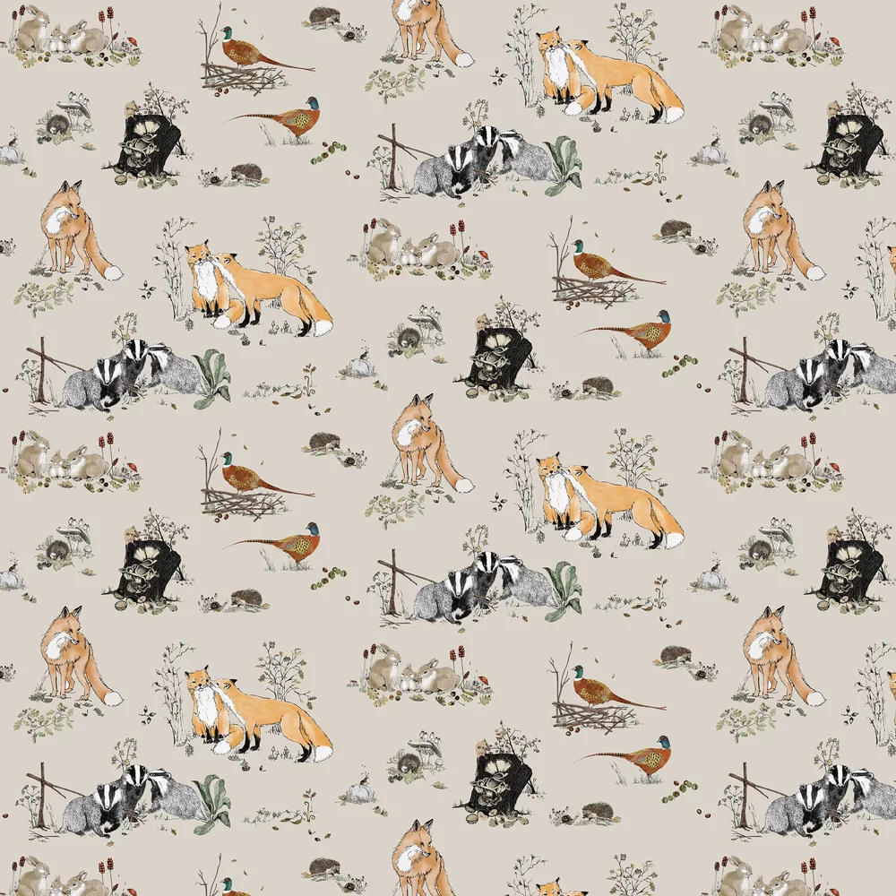 Woodlands Wallpaper - Beige - Petronella Hall