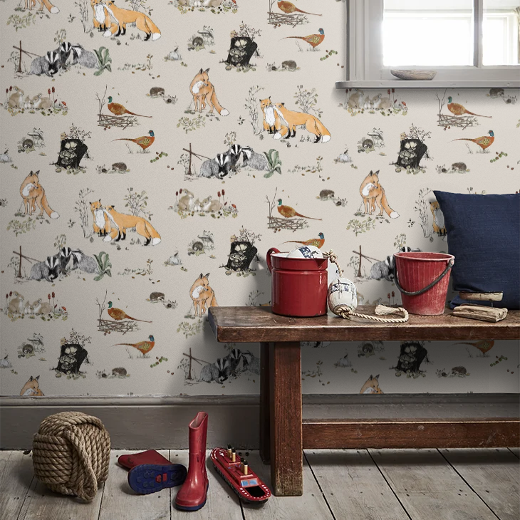 Woodlands Wallpaper - Beige - Petronella Hall