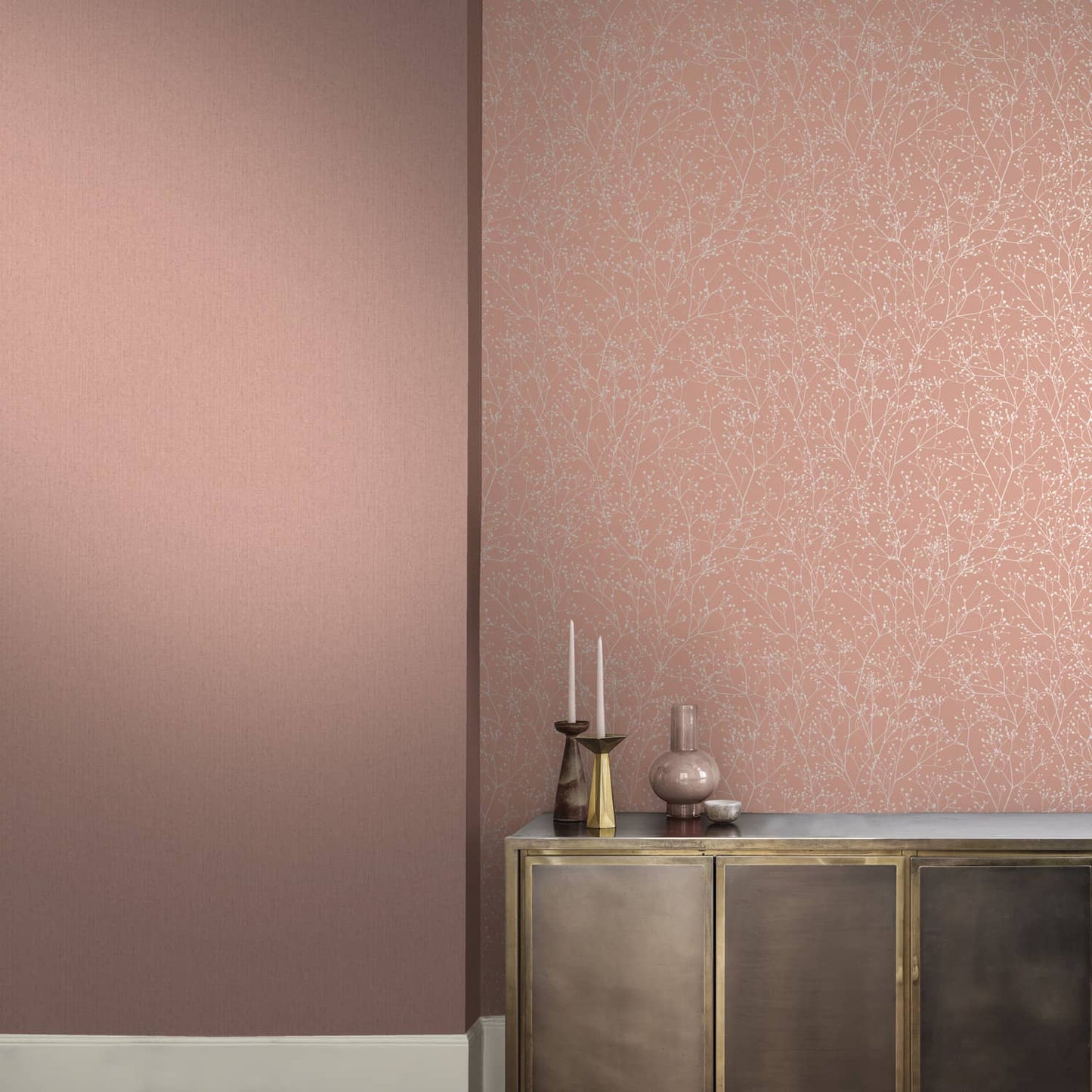 Tisbury Wallpaper - Pink - Clarissa Hulse