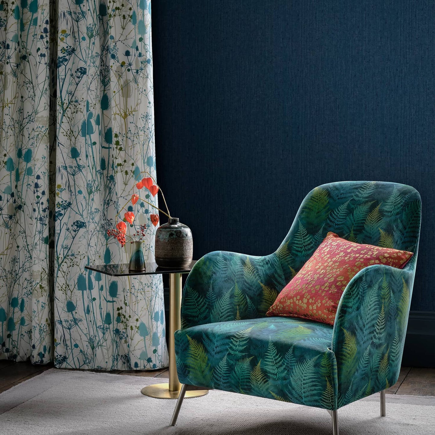 Tisbury Wallpaper - Blue - Clarissa Hulse