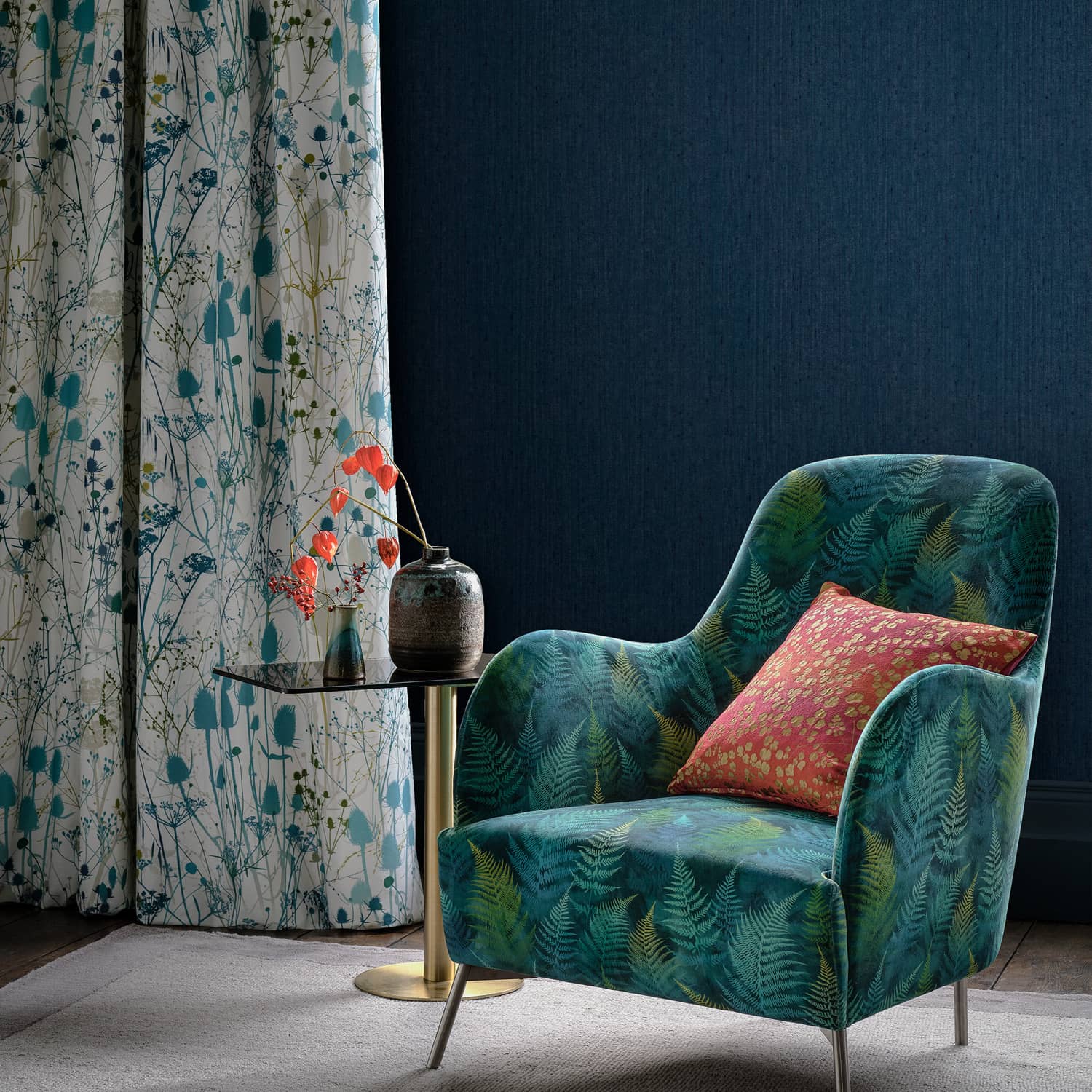 Tisbury Wallpaper - Blue - Clarissa Hulse