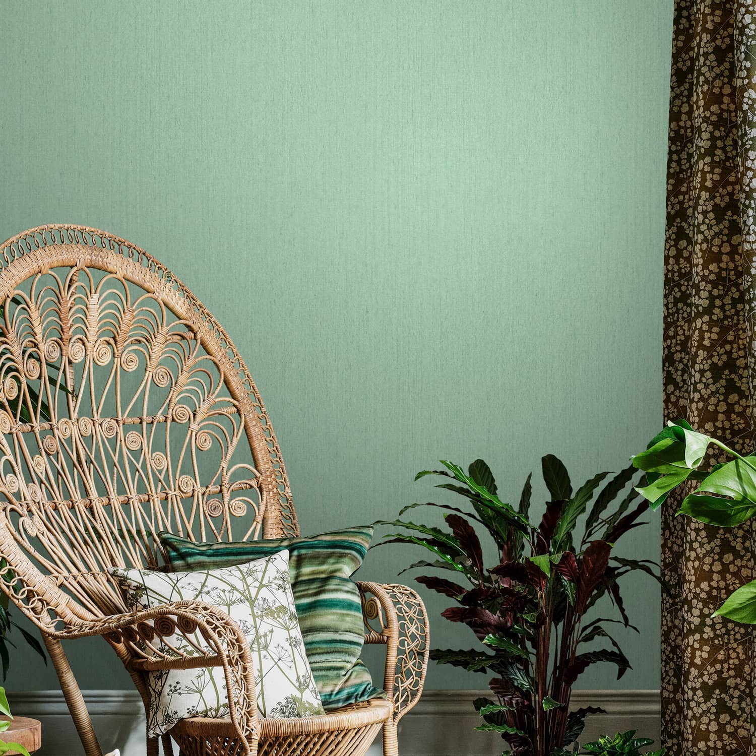 Tisbury Wallpaper - Teal - Clarissa Hulse