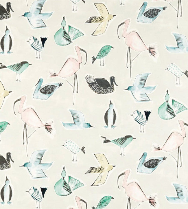 Menagerie Fabric - Blush / Mint