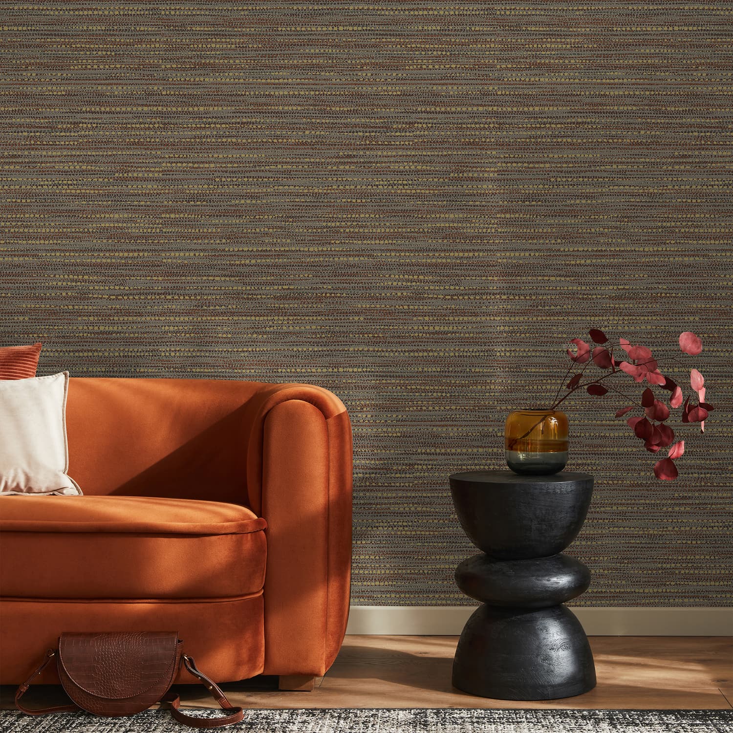 Chunky Horizontal Weave Wallpaper - Sand - Boutique Luxury