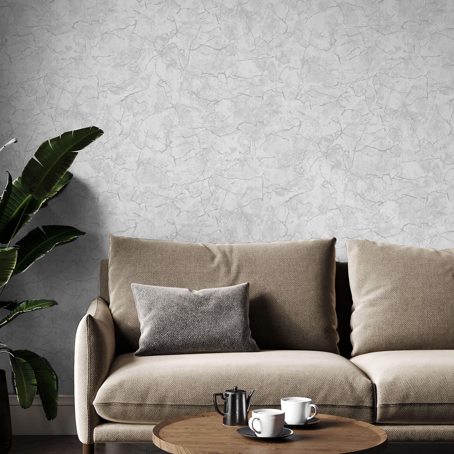 Carrara Wallpaper - White - Boutique Luxury