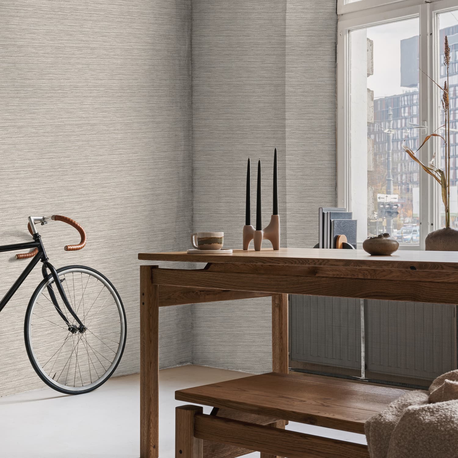 Chunky Weave Wallpaper - Cream - Boutique Luxury