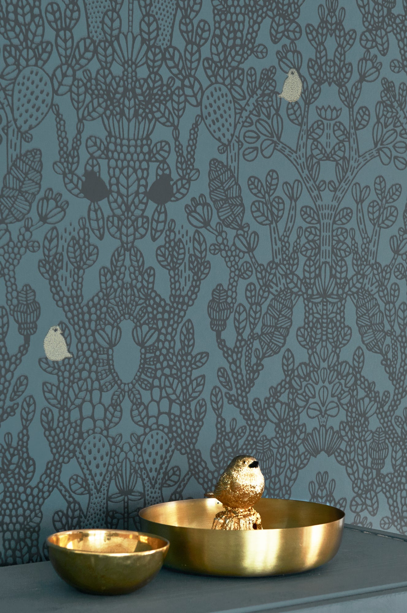 Amelie Petrol Wallpaper - Majvillan
