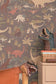 Dinosaur Vibes Evening Grey Wallpaper - Majvillan