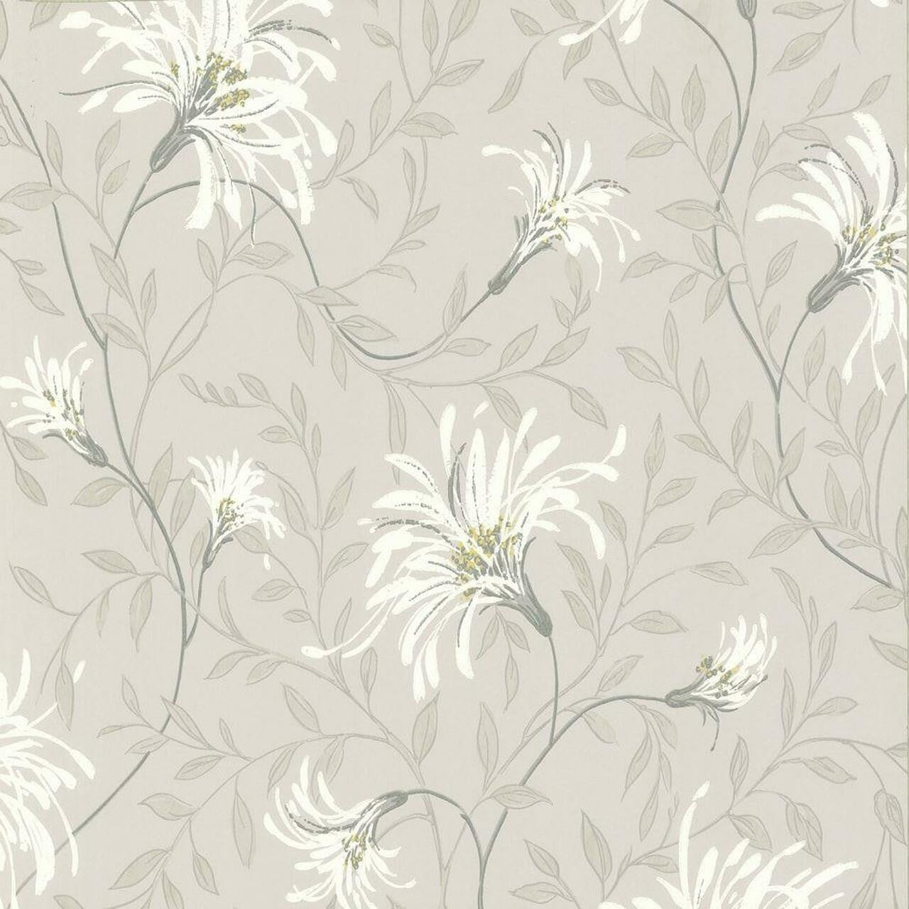 Fairhaven Grey Luxury Floral Wallpaper - 1838 wallcoverings