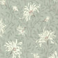 Fairhaven Duck Egg Blue Luxury Floral Wallpaper - 1838 wallcoverings