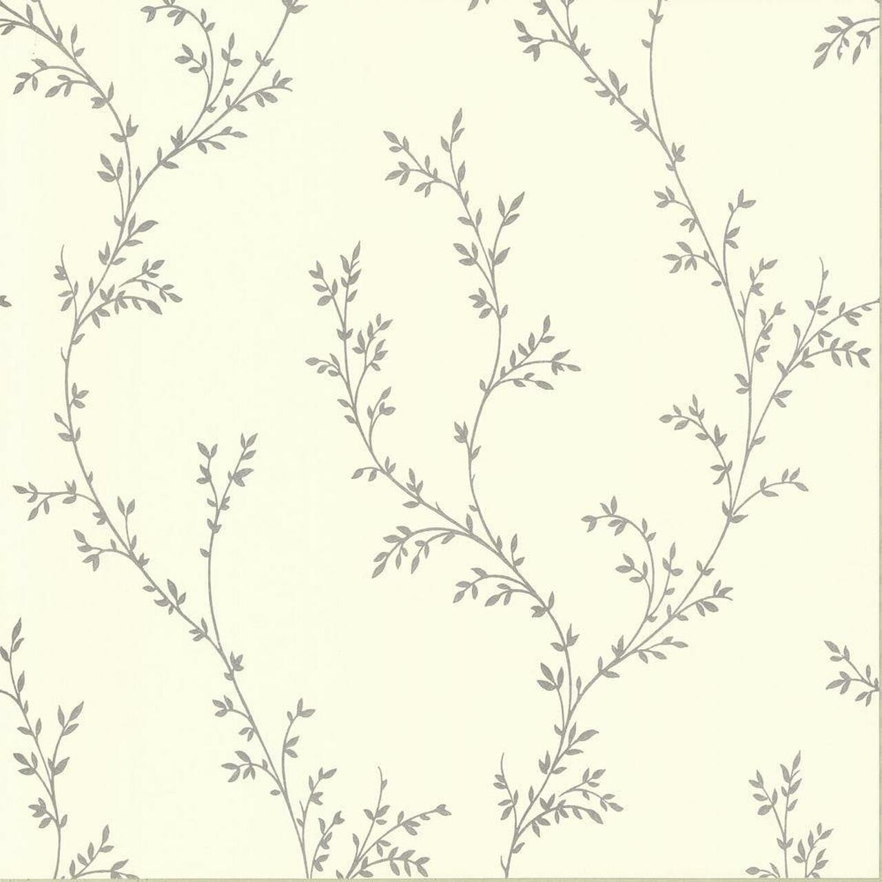 Milton Silver Luxury Leaf Wallpaper - 1838 wallcoverings