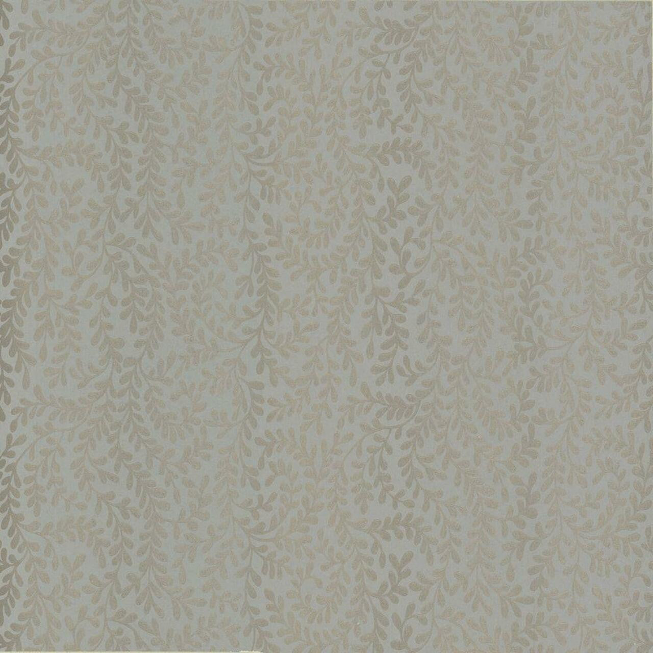 Audley Duck Egg Blue Luxury Leaf Wallpaper - 1838 wallcoverings