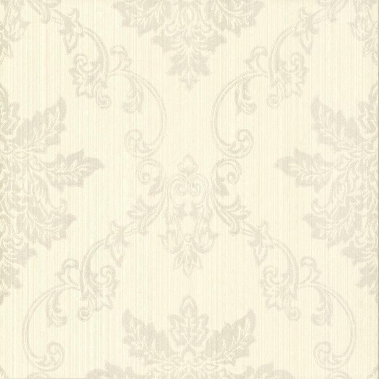 Hampton Natural Luxury Damask Wallpaper - 1838 wallcoverings