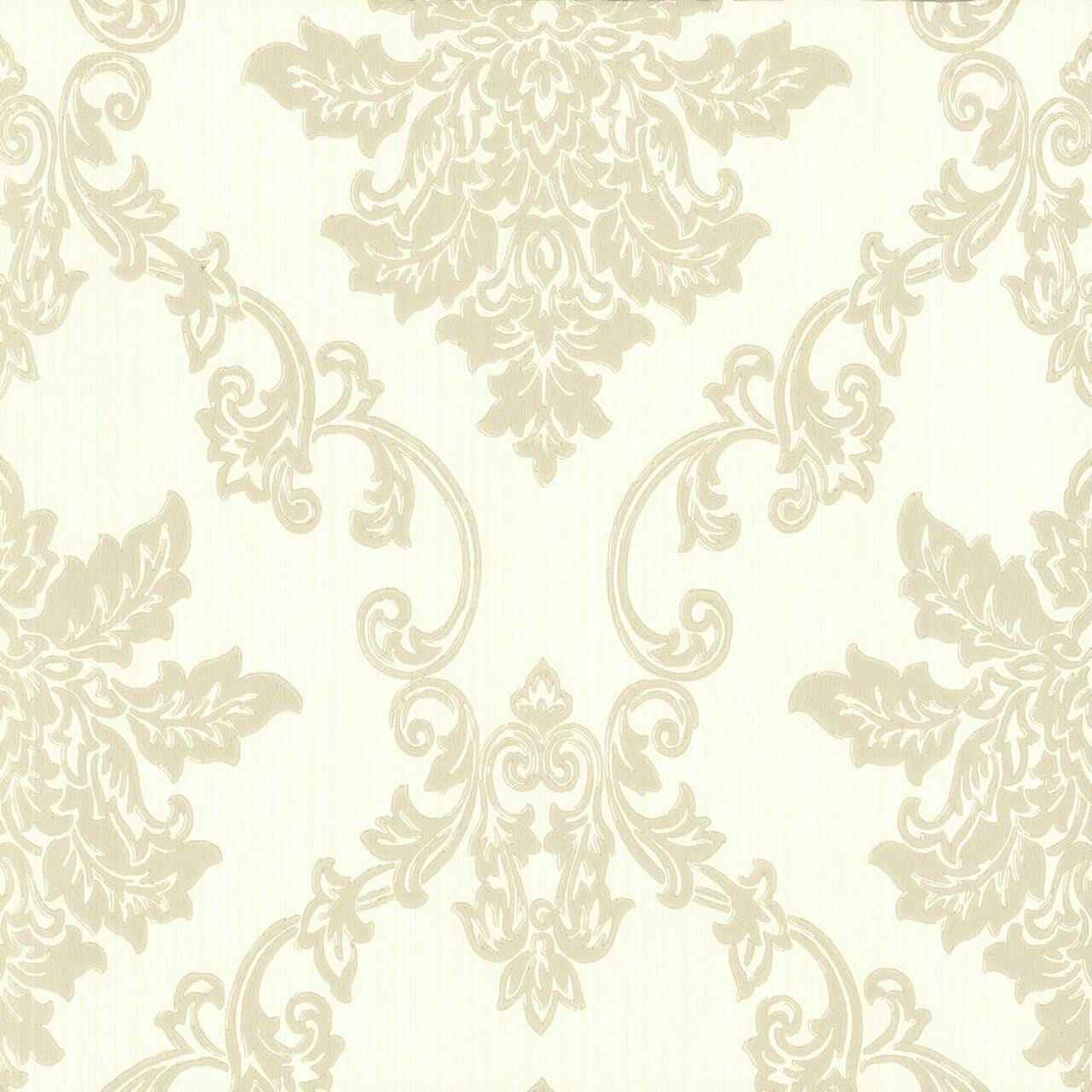 Hampton Ivory Cream Luxury Damask Wallpaper - 1838 wallcoverings