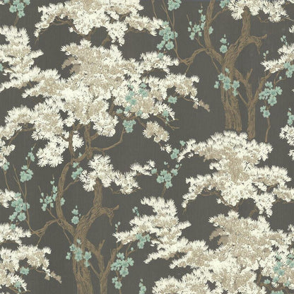 Harewood Foil Silver Luxury Chinoiserie Wallpaper - 1838 wallcoverings