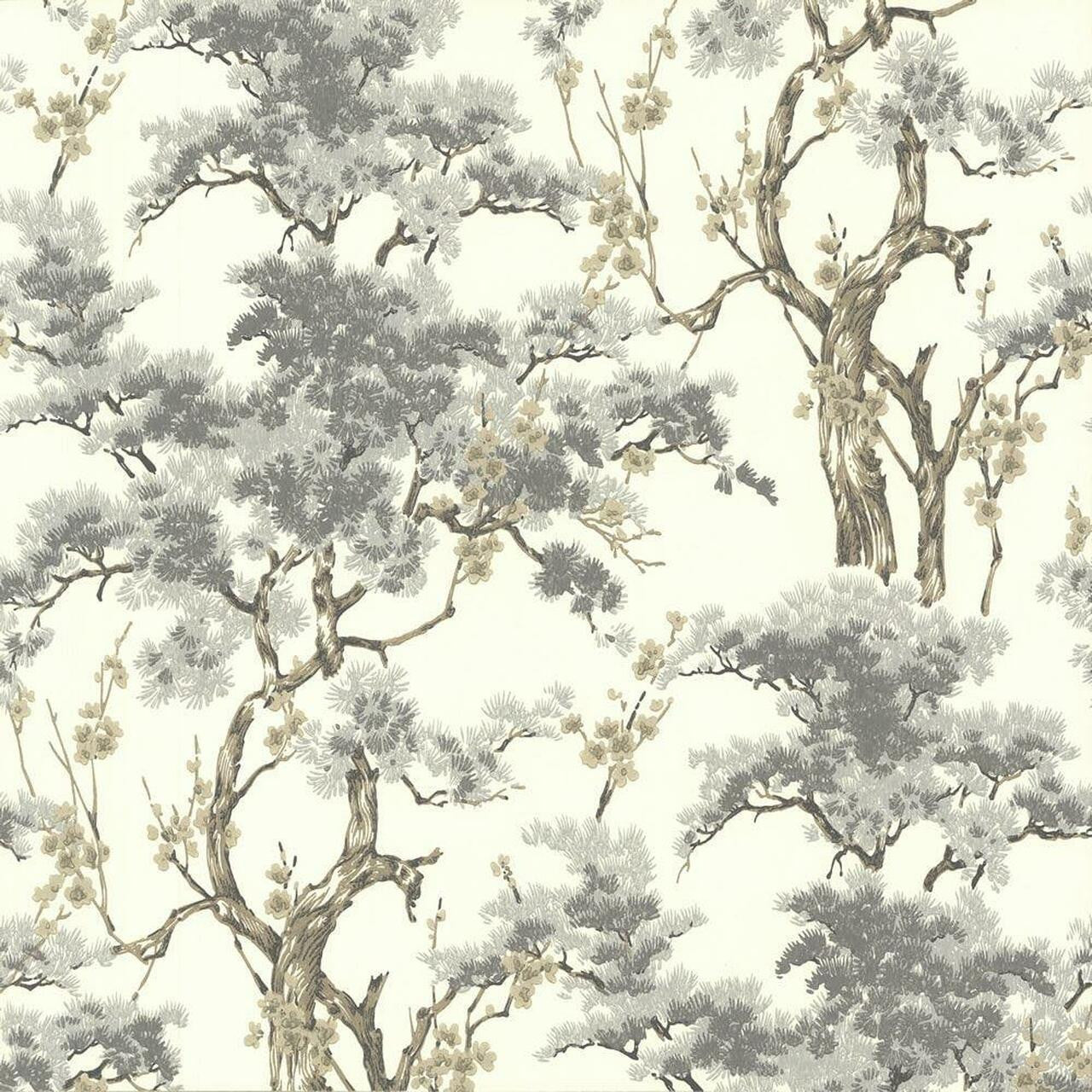 Harewood Grey Luxury Chinoiserie Wallpaper - 1838 wallcoverings