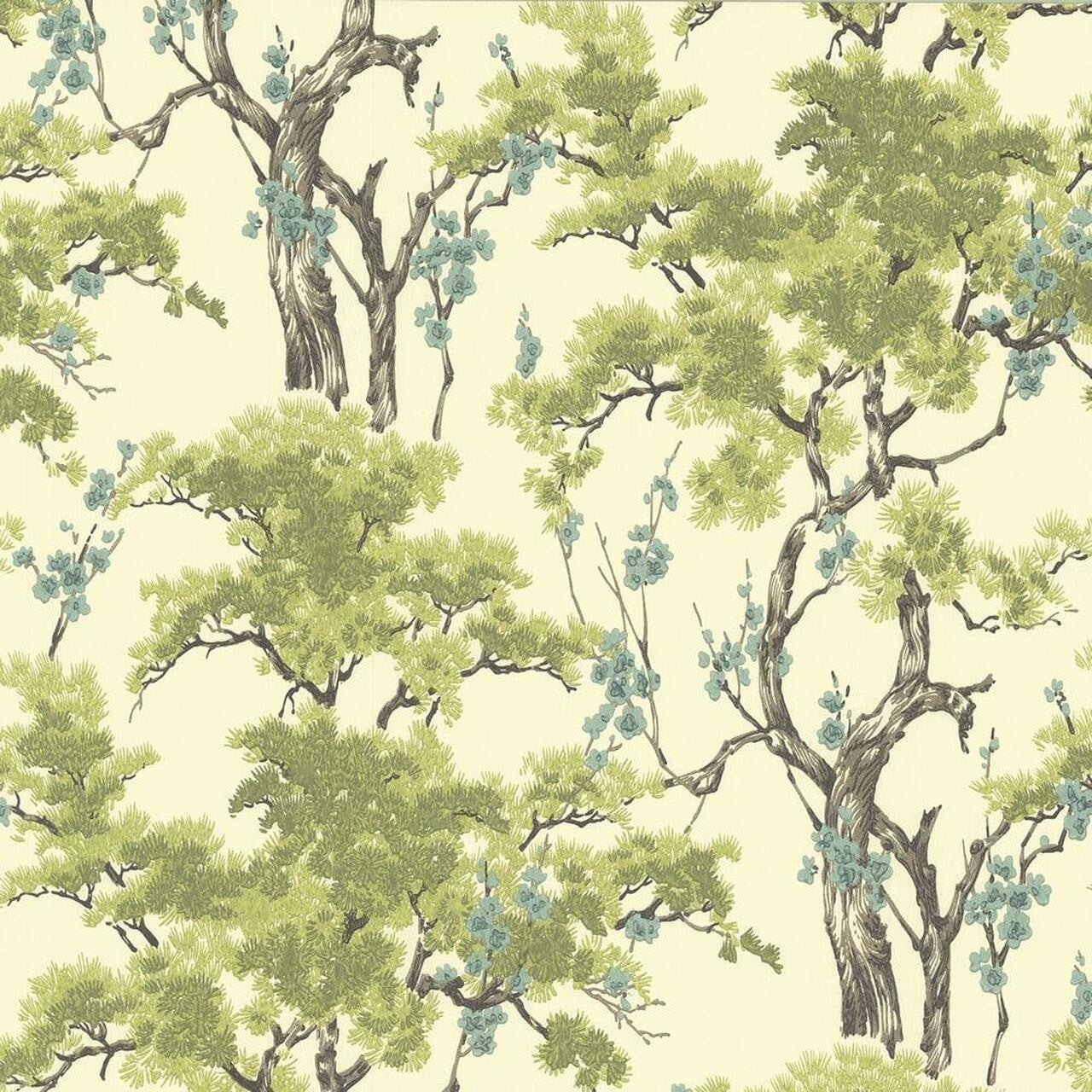 Harewood Lime Green Luxury Chinoiserie Wallpaper - 1838 wallcoverings