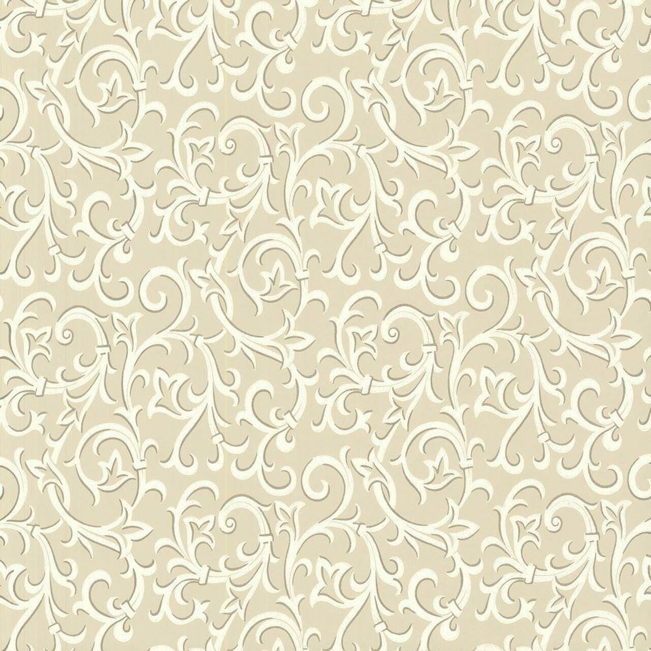 Brodsworth Natural Luxury Patterned Wallpaper - 1838 wallcoverings