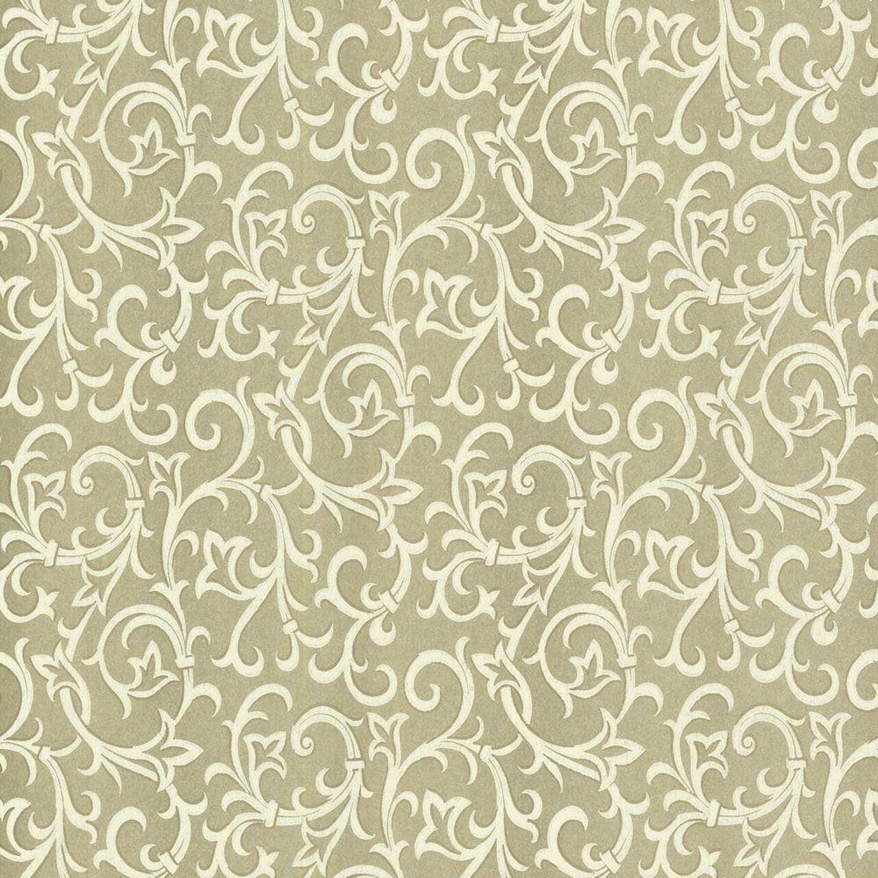 Brodsworth Gold Metallic Luxury Patterned Wallpaper - 1838 wallcoverings