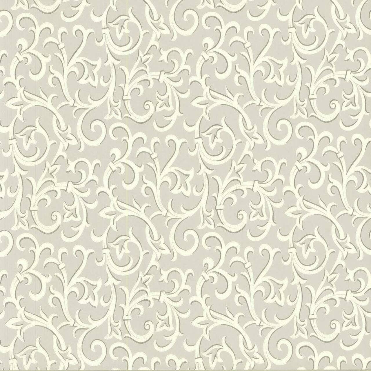 Brodsworth Grey Luxury Patterned Wallpaper - 1838 wallcoverings