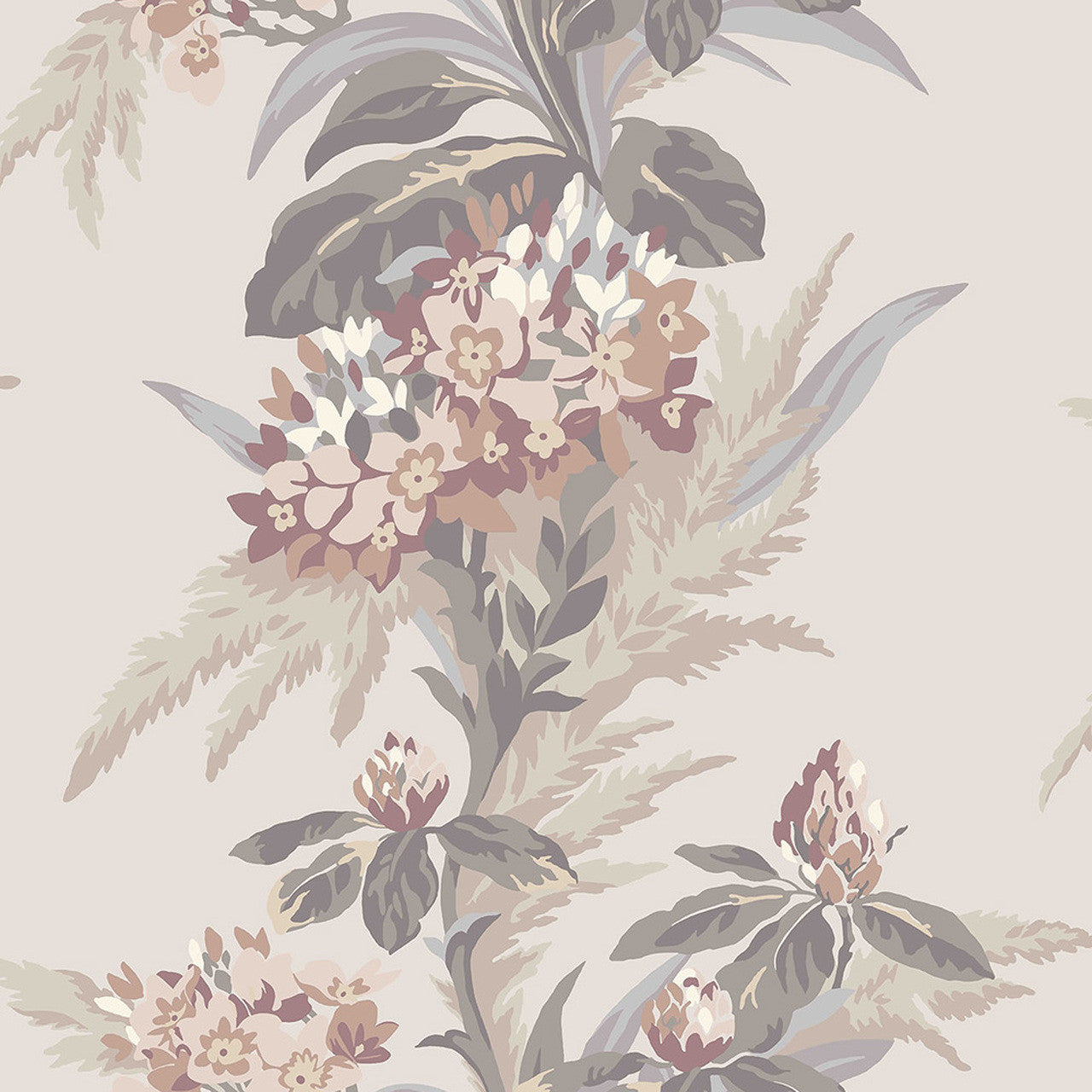 Aurora Beach Pink Luxury Floral Wallpaper - 1838 wallcoverings