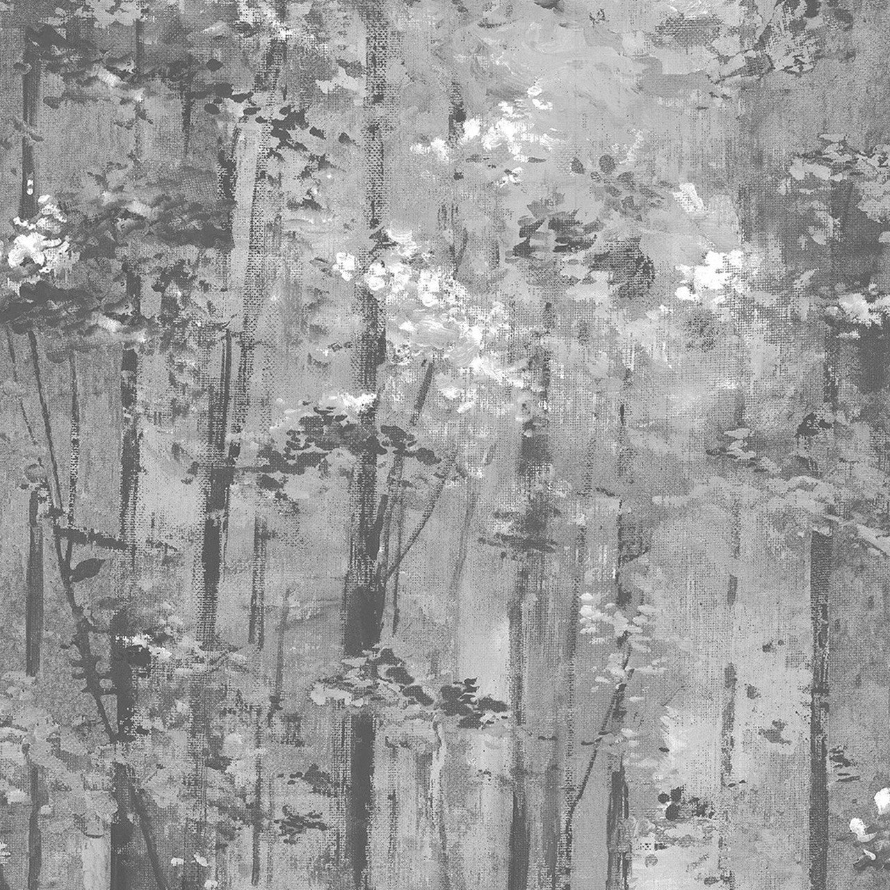 Glade Jet Black Luxury Tree Wallpaper - 1838 wallcoverings