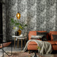 Glade Jet Black Luxury Tree Wallpaper - 1838 wallcoverings