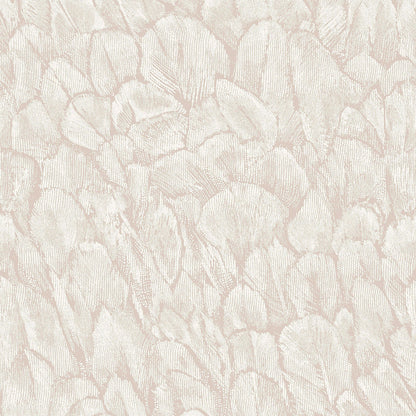 Tranquil Pearl Cream Luxury Feather Wallpaper - 1838 wallcoverings