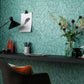 Tranquil Seafoam Green Luxury Feather Wallpaper - 1838 wallcoverings