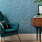 Tranquil Lagoon Blue Luxury Feather Wallpaper - 1838 wallcoverings