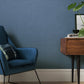 Raffia Lagoon Blue Luxury Plain Wallpaper - 1838 wallcoverings