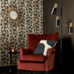 Rosetta Jet Black Luxury Leaf Wallpaper - 1838 wallcoverings