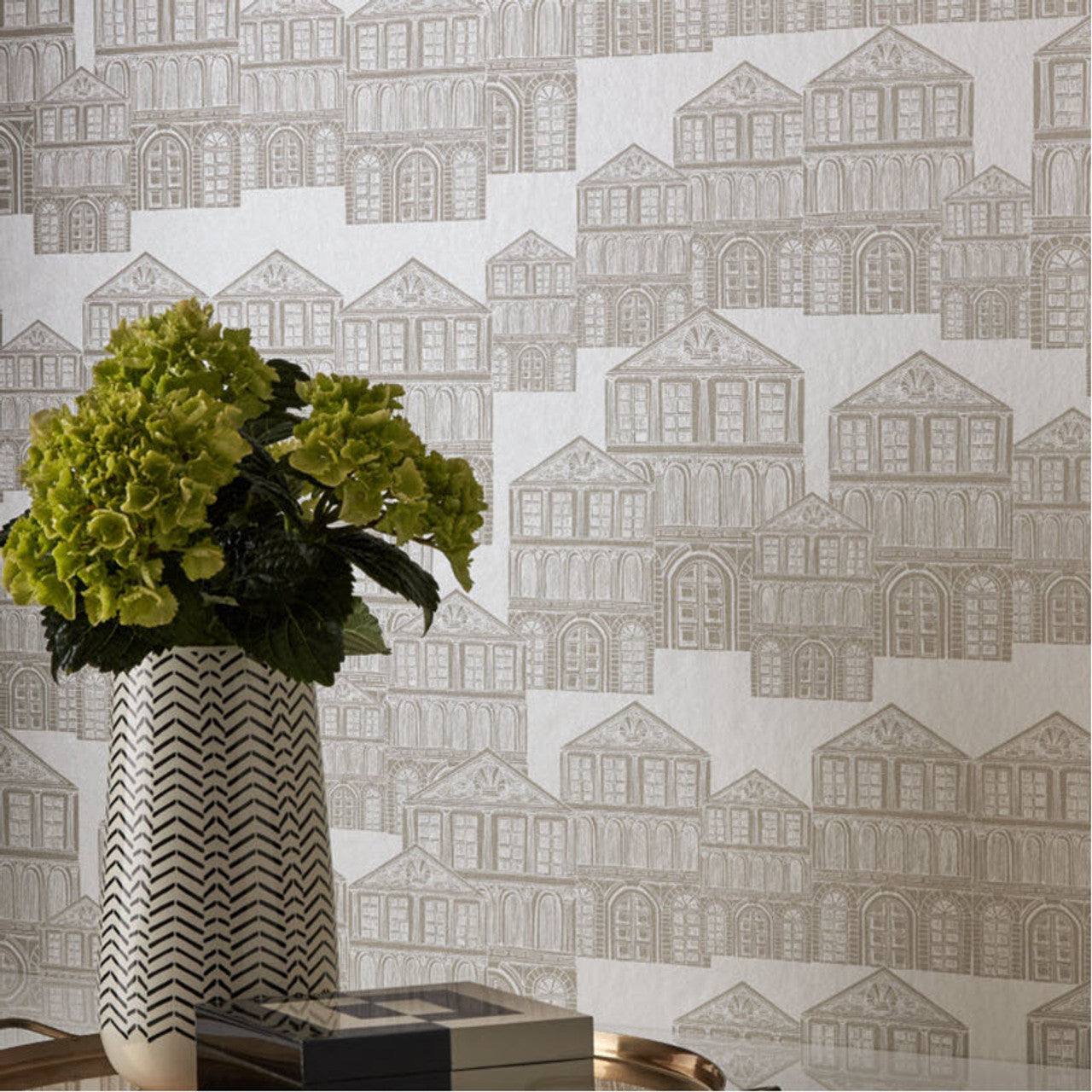 Maison Ivory Cream Luxury Patterned Wallpaper - 1838 wallcoverings