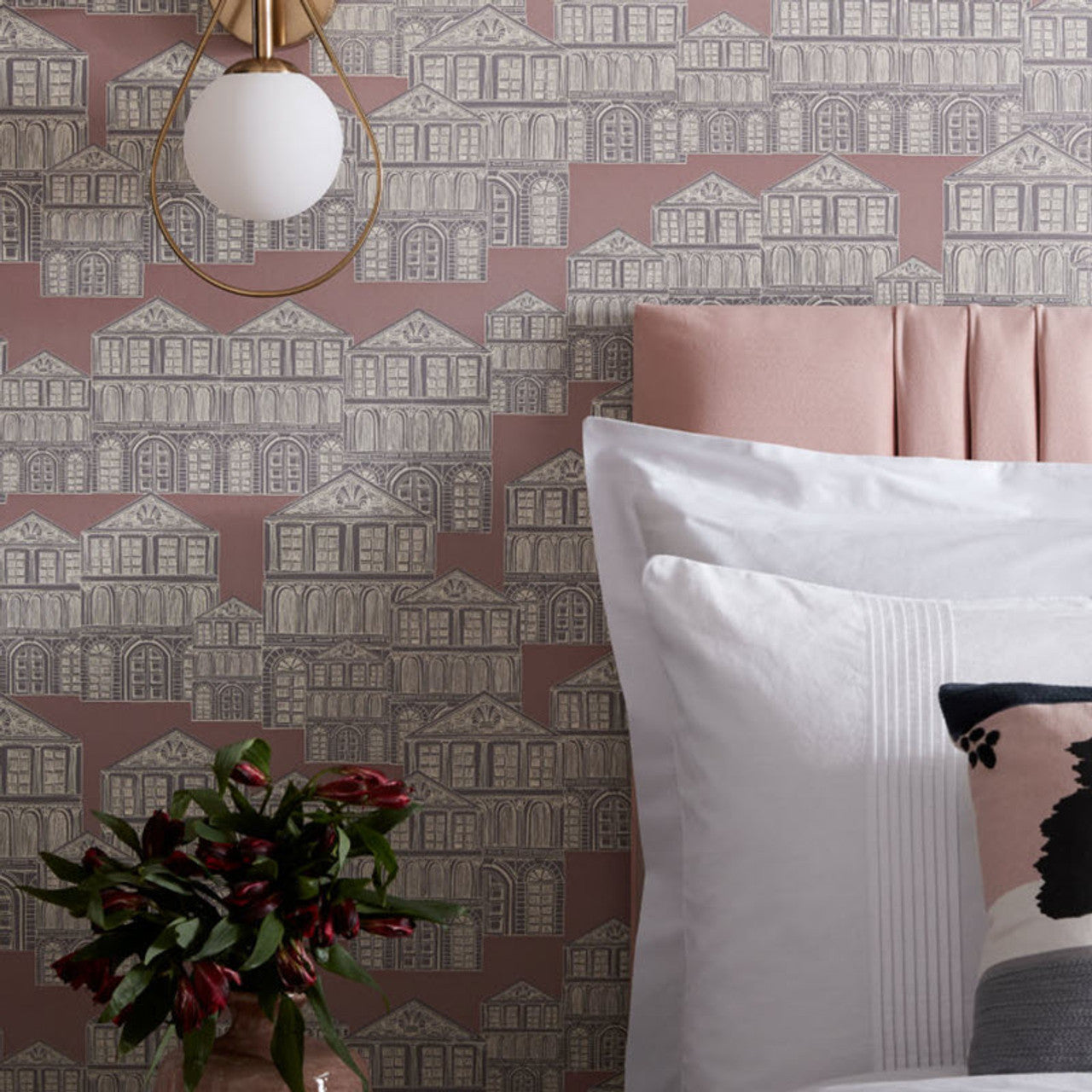 Maison Rose Pink Luxury Patterned Wallpaper - 1838 wallcoverings