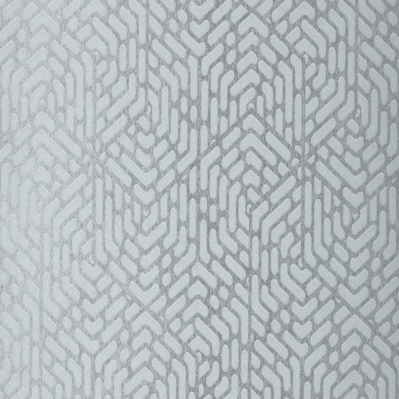 V&A Willow Silver Luxury Geometric Wallpaper - 1838 wallcoverings