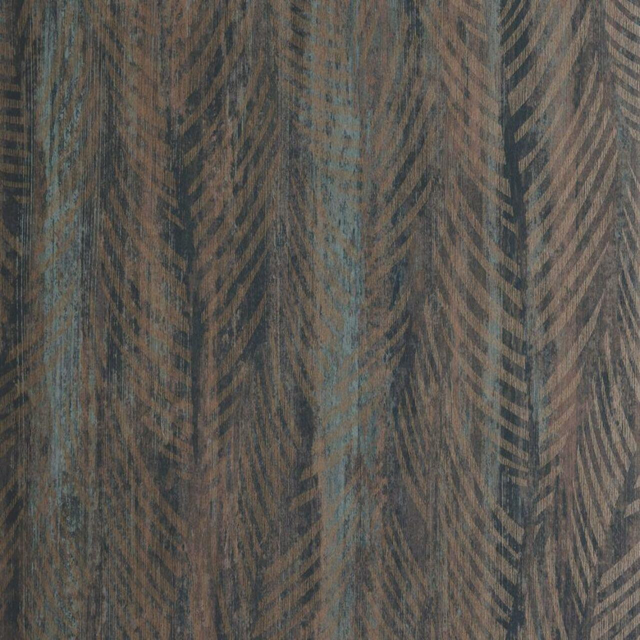 Bramble Caramel Brown Luxury Leaf Wallpaper - 1838 wallcoverings