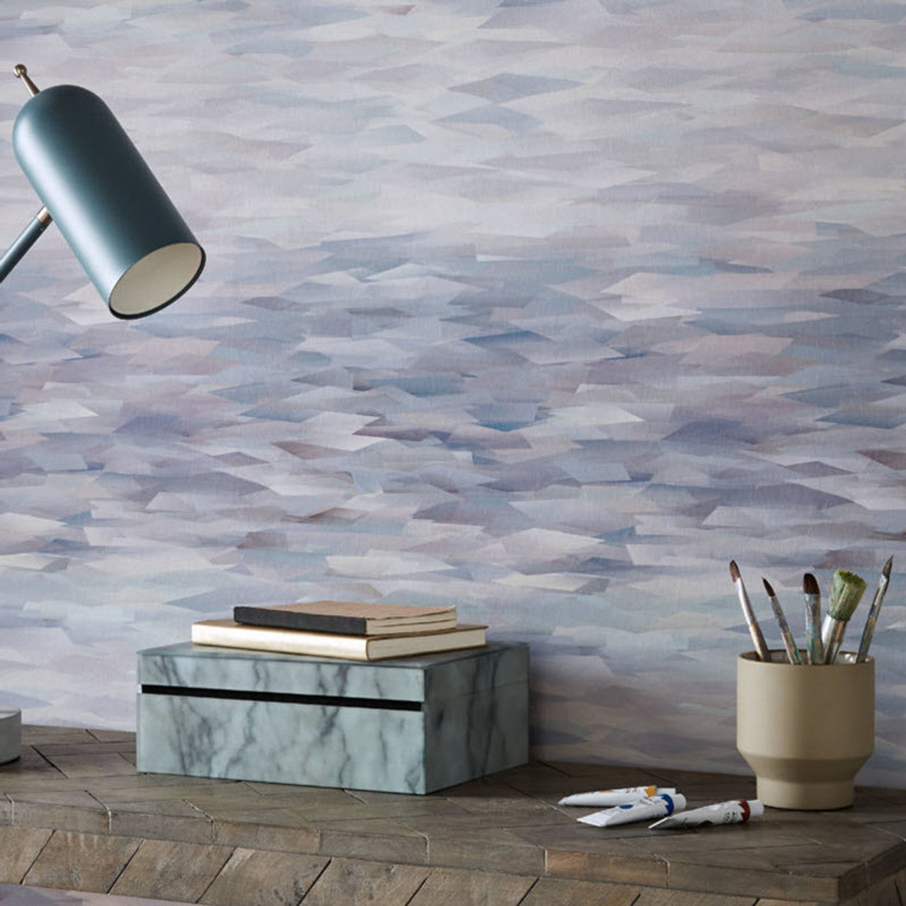 Prism Heather Lilac Luxury Geometric Wallpaper - 1838 wallcoverings