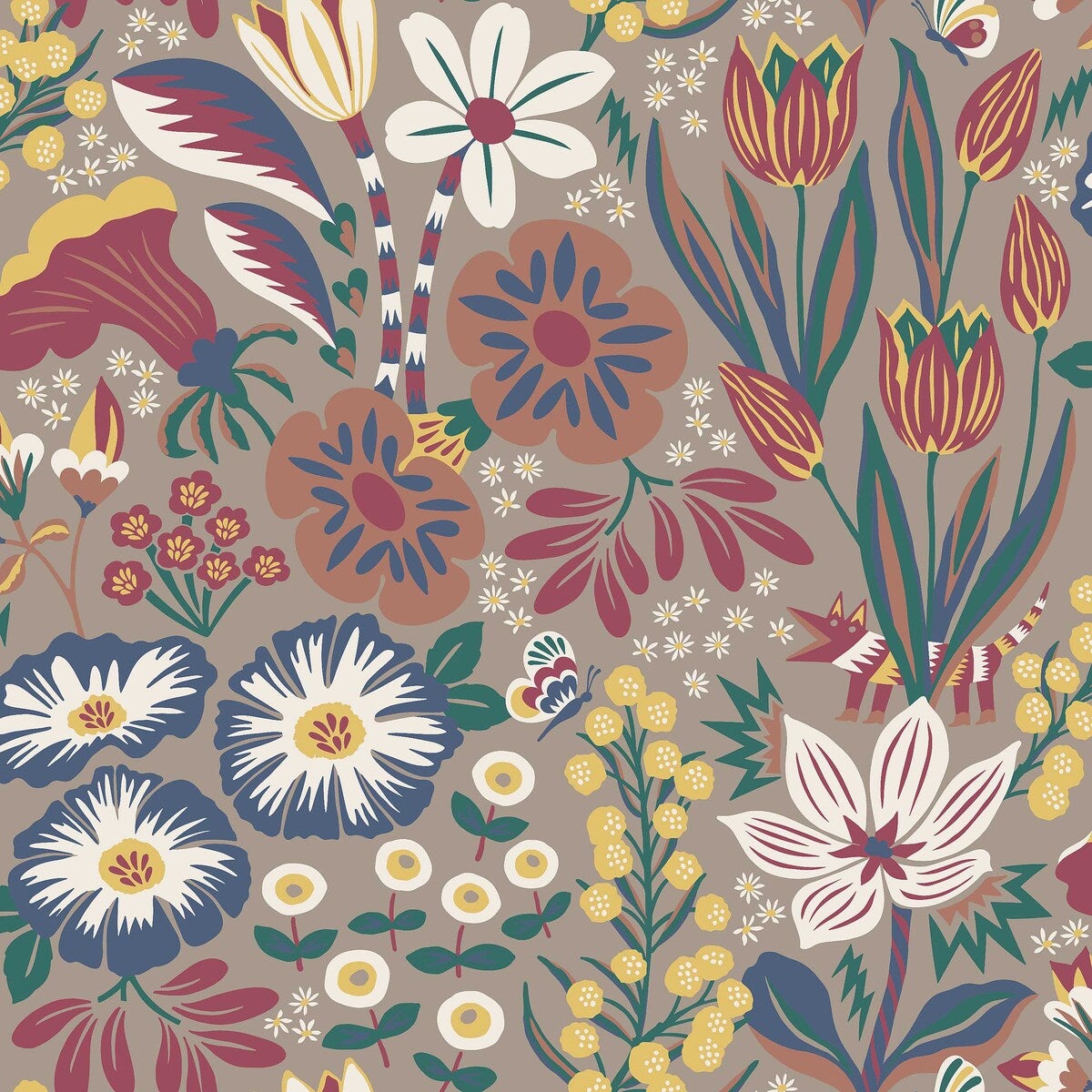 Hanna Werning Tradgarden Wallpaper - Multicolor - Borastapeter