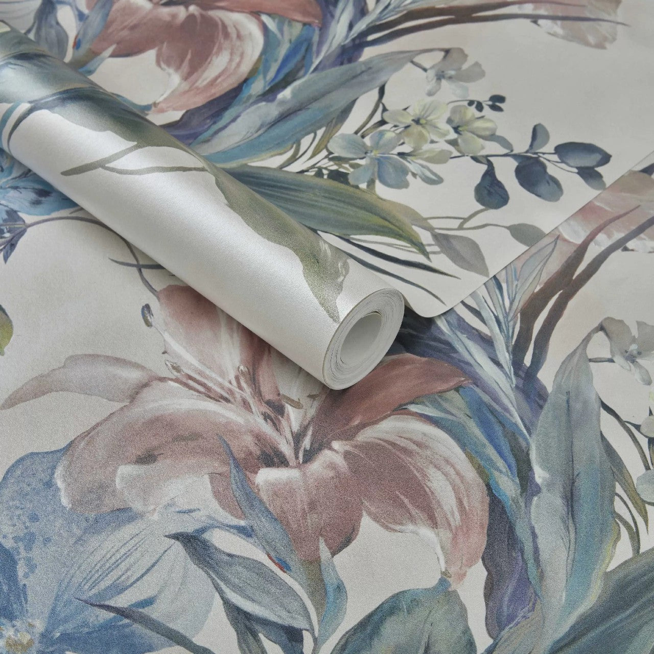 Lilliana Cream Luxury Floral Wallpaper - 1838 wallcoverings